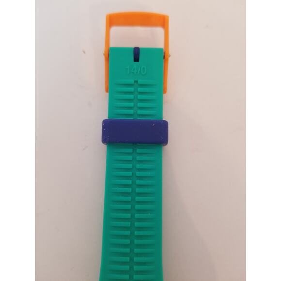 Swatch Swiss Pangasius Orange Blue Green Colorblock Watch New Battery Working